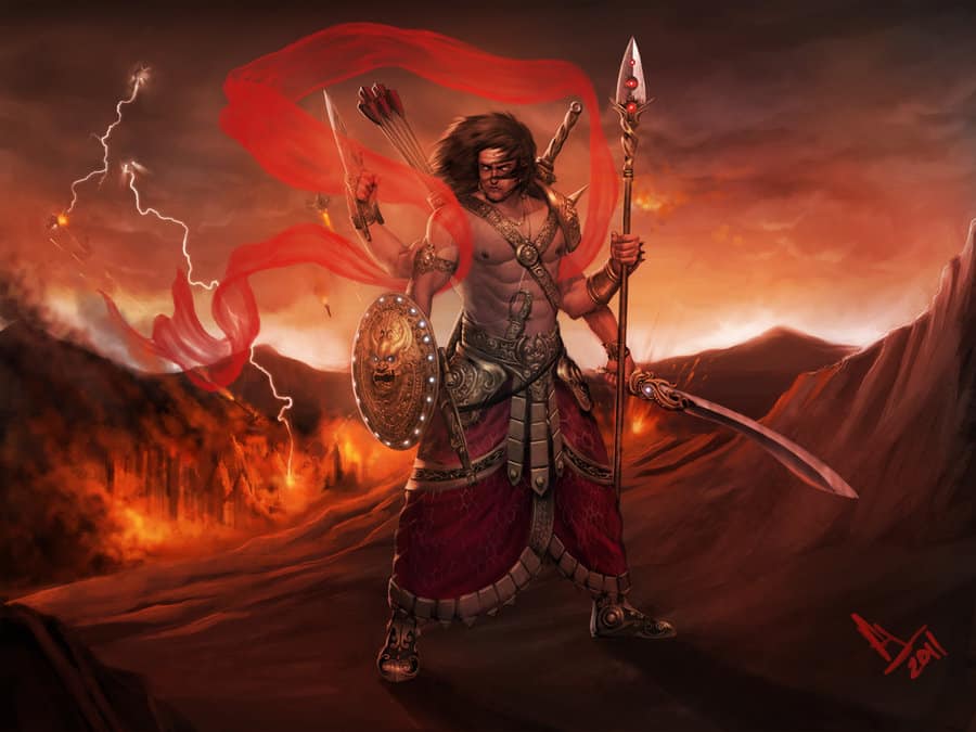 The God of War Lord Kartikeya, Elder Son of Lord Shiva.