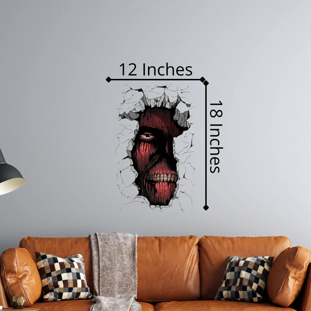 Titan In The Wall Wall Sticker