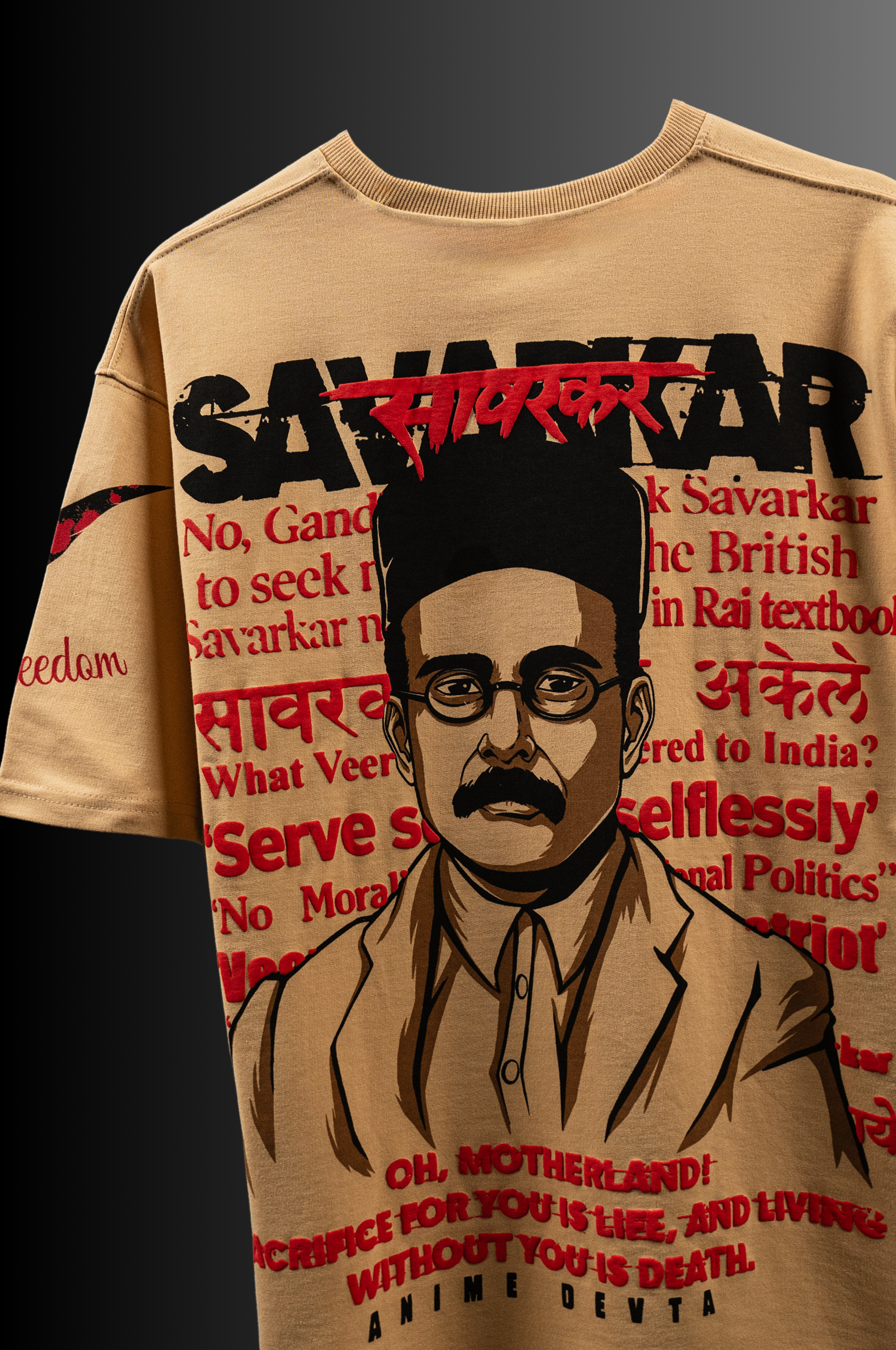 Proudly Patriotic: Veer Savarkar Tee - Puff Print