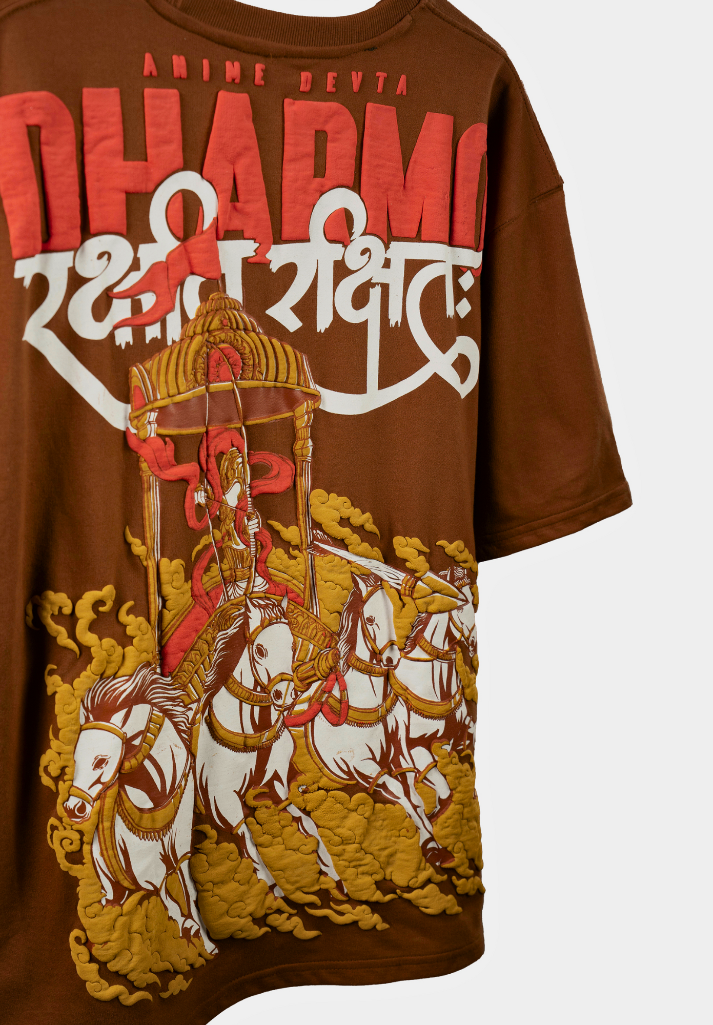 Dharmo Rakshit Rakshita- Premium Puff Print