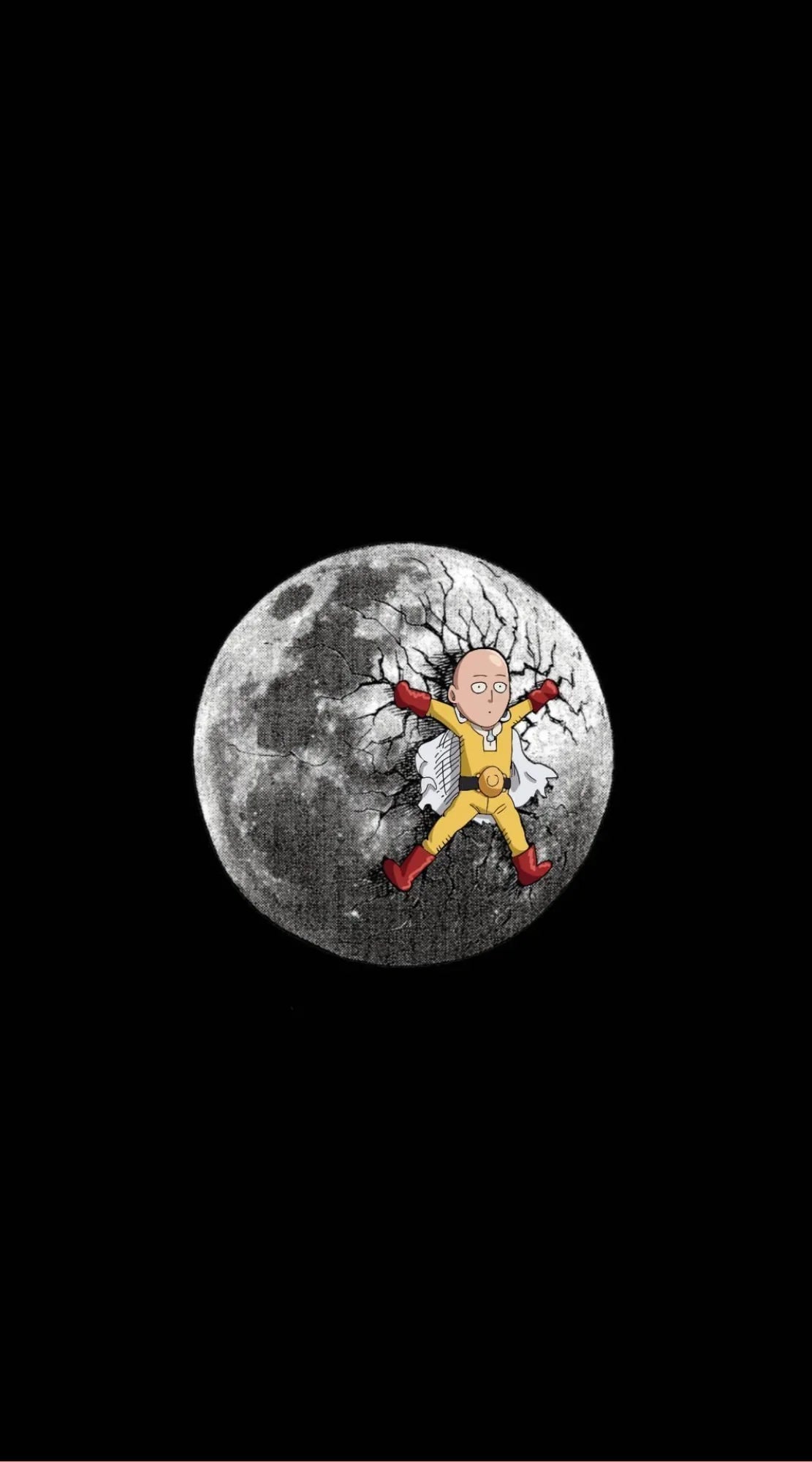 Saitama Moon Phone Skin Wrap Compatible For All Models