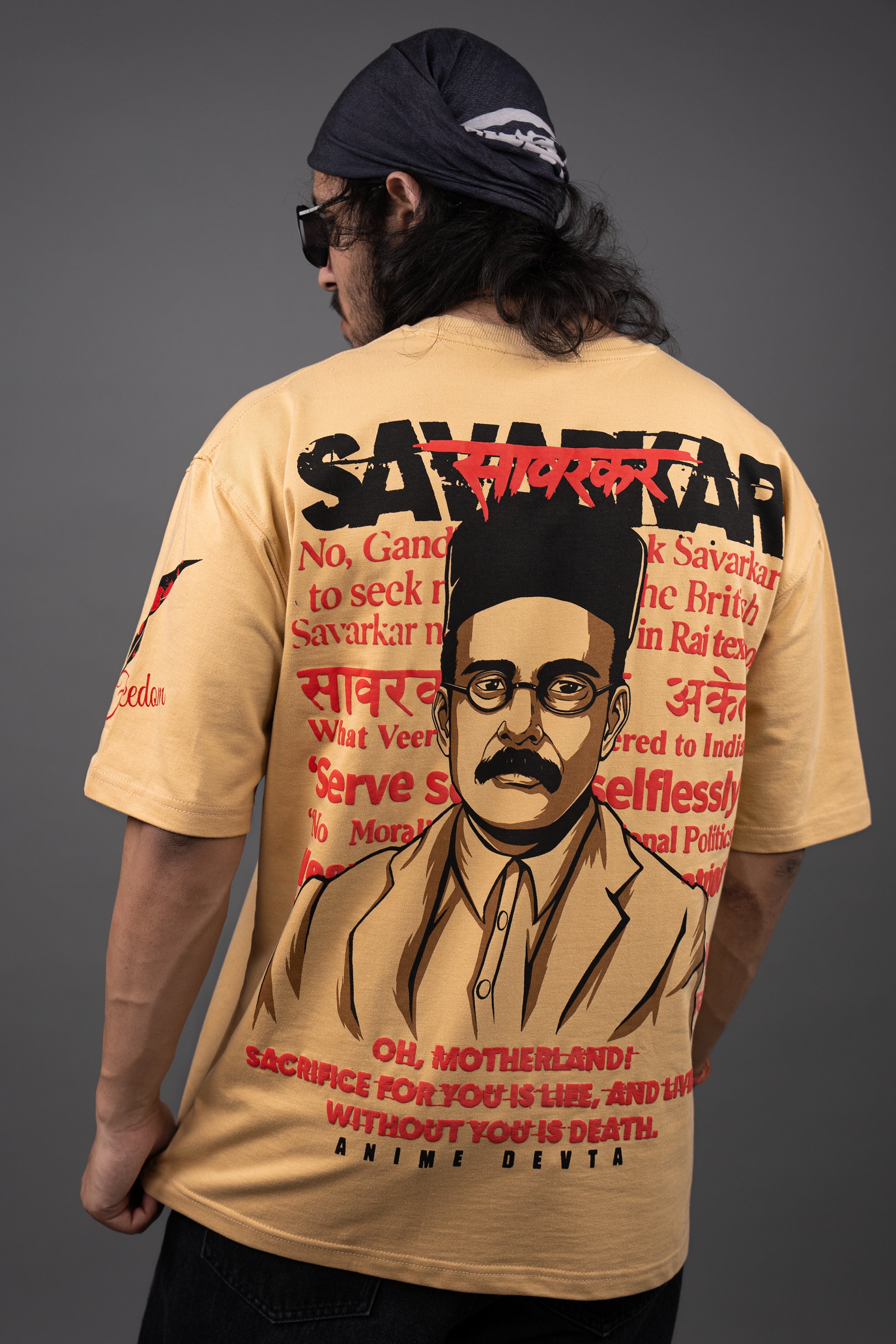 Proudly Patriotic: Veer Savarkar Tee - Puff Print