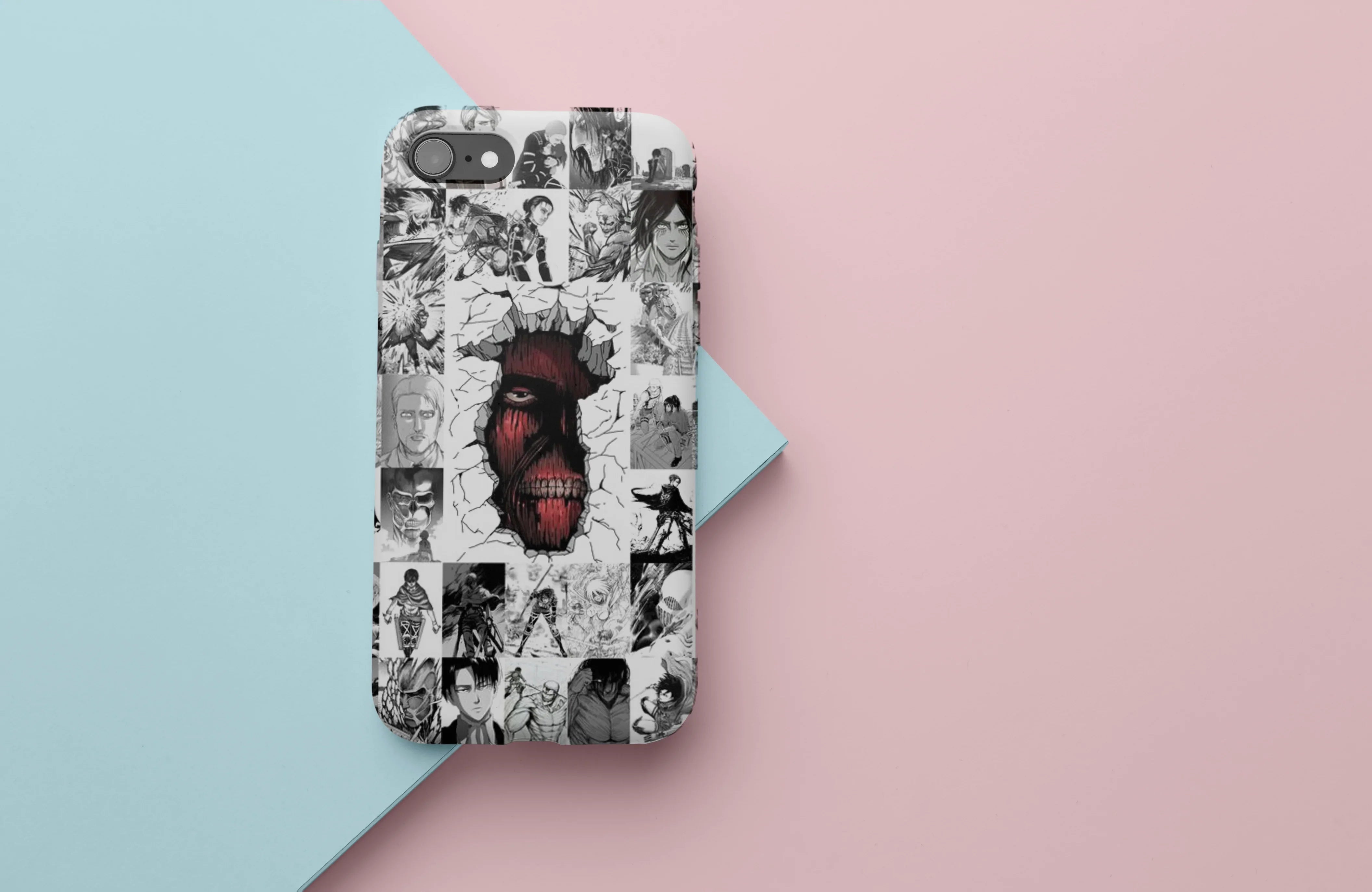 Titan In The Wall Phone Skin Wrap Compatible For All Models