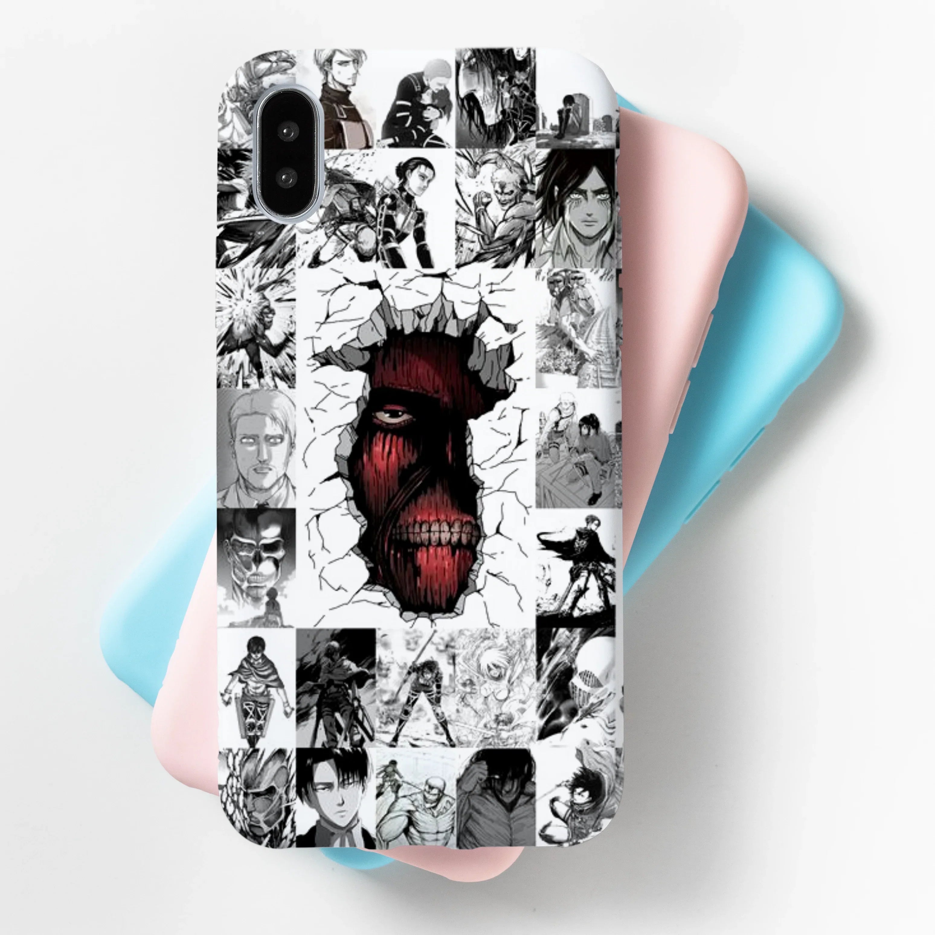 Titan In The Wall Phone Skin Wrap Compatible For All Models