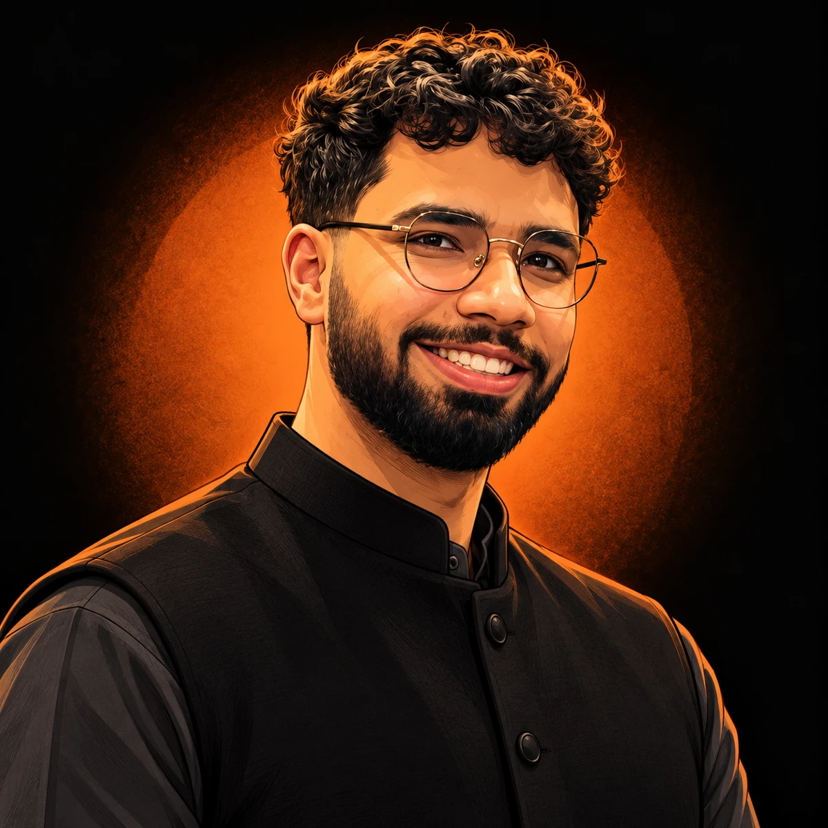 Anime portrait of Dev Taneja