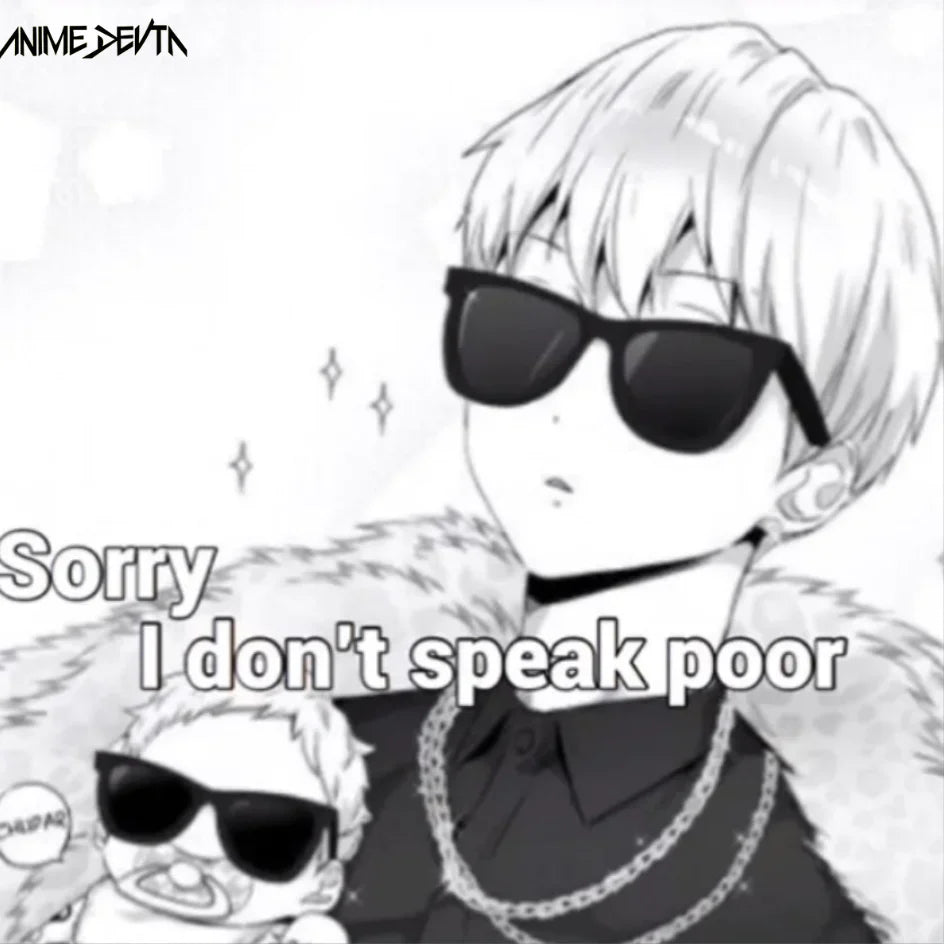 Sorry I don't speak poor Meme Sticker