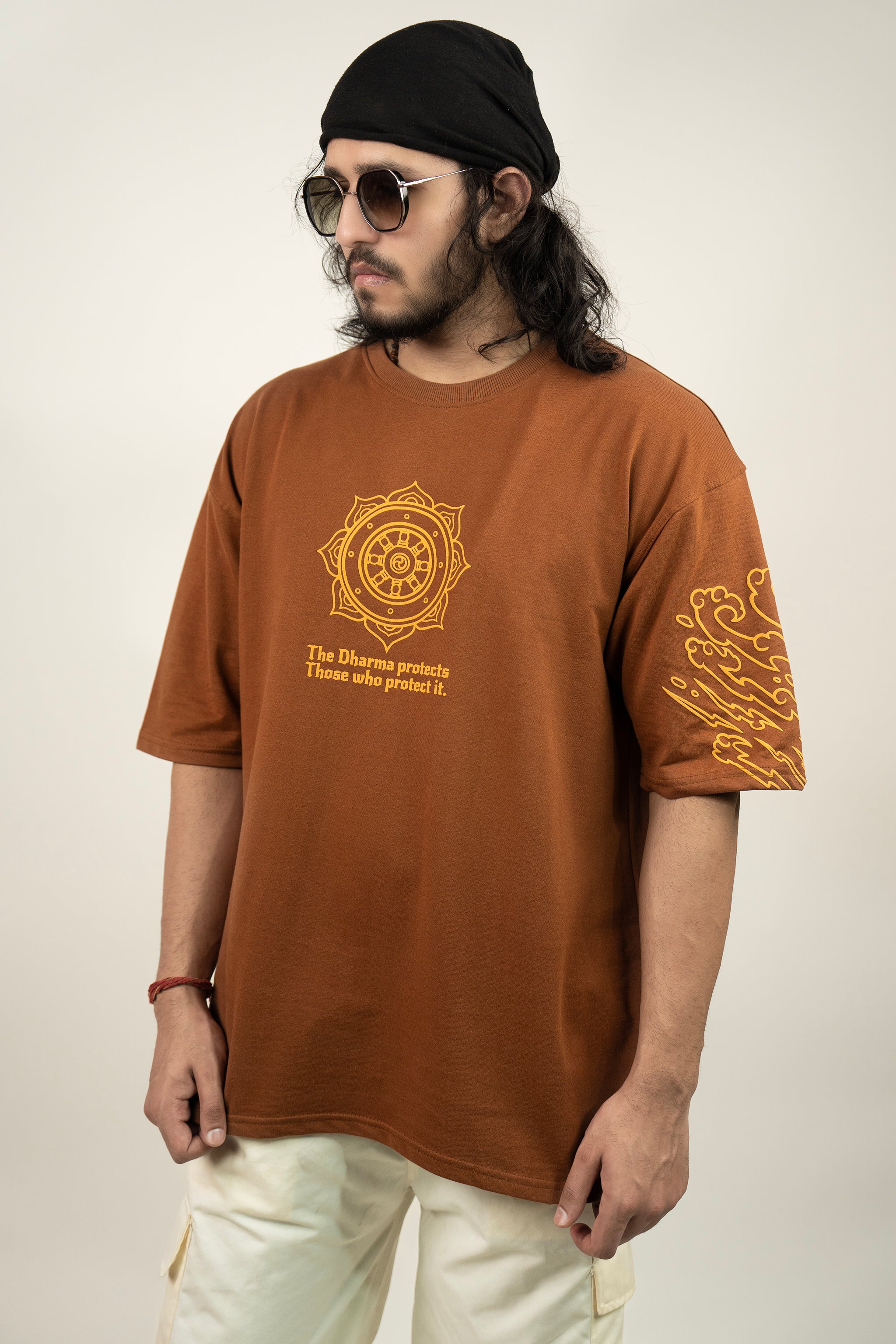 Dharmo Rakshit Rakshita- Premium Puff Print