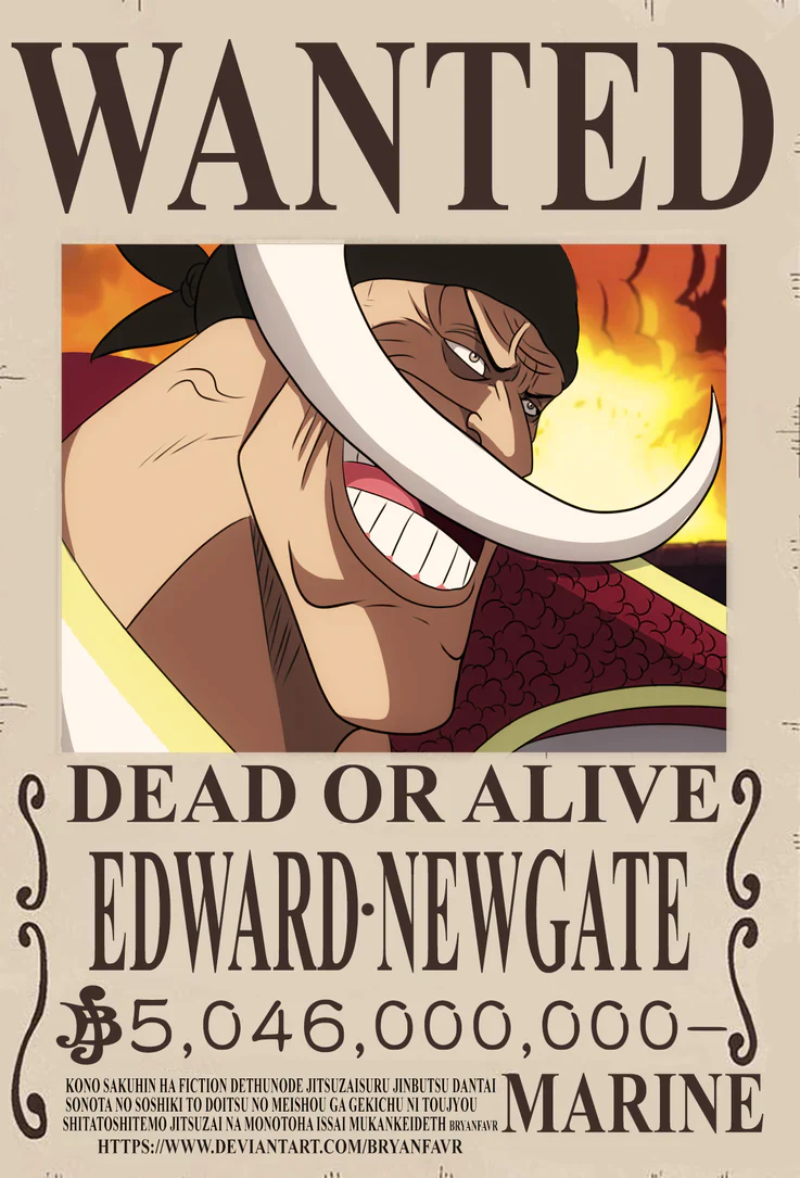 White Beard Wanted Poster