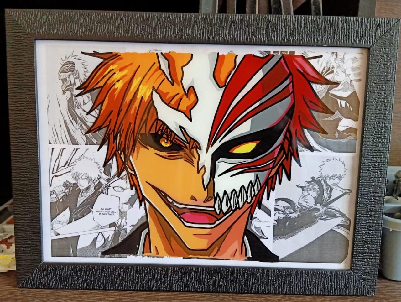 Bankai Glass Painting with Frame