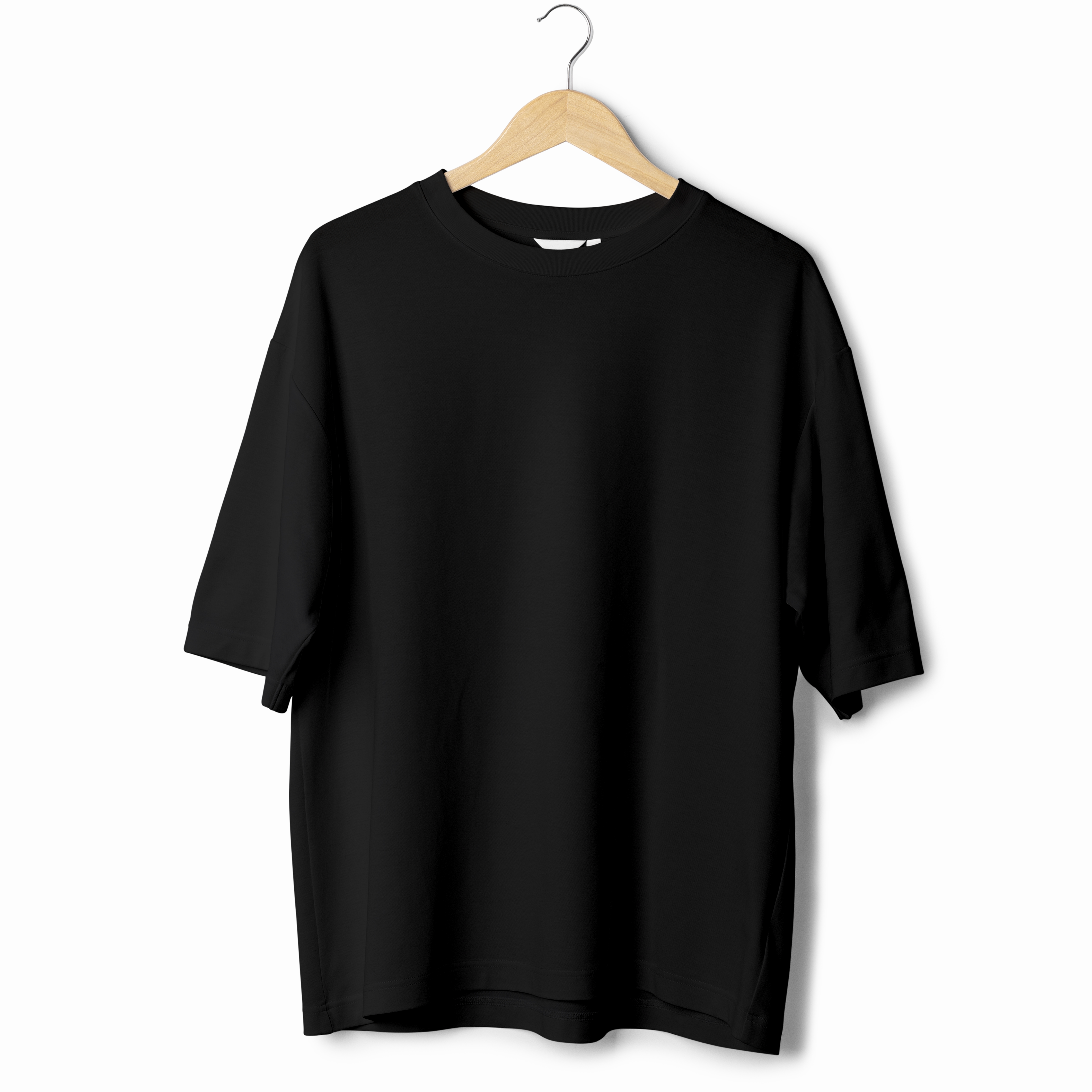 Rapacity Solid Black Oversized Tshirt