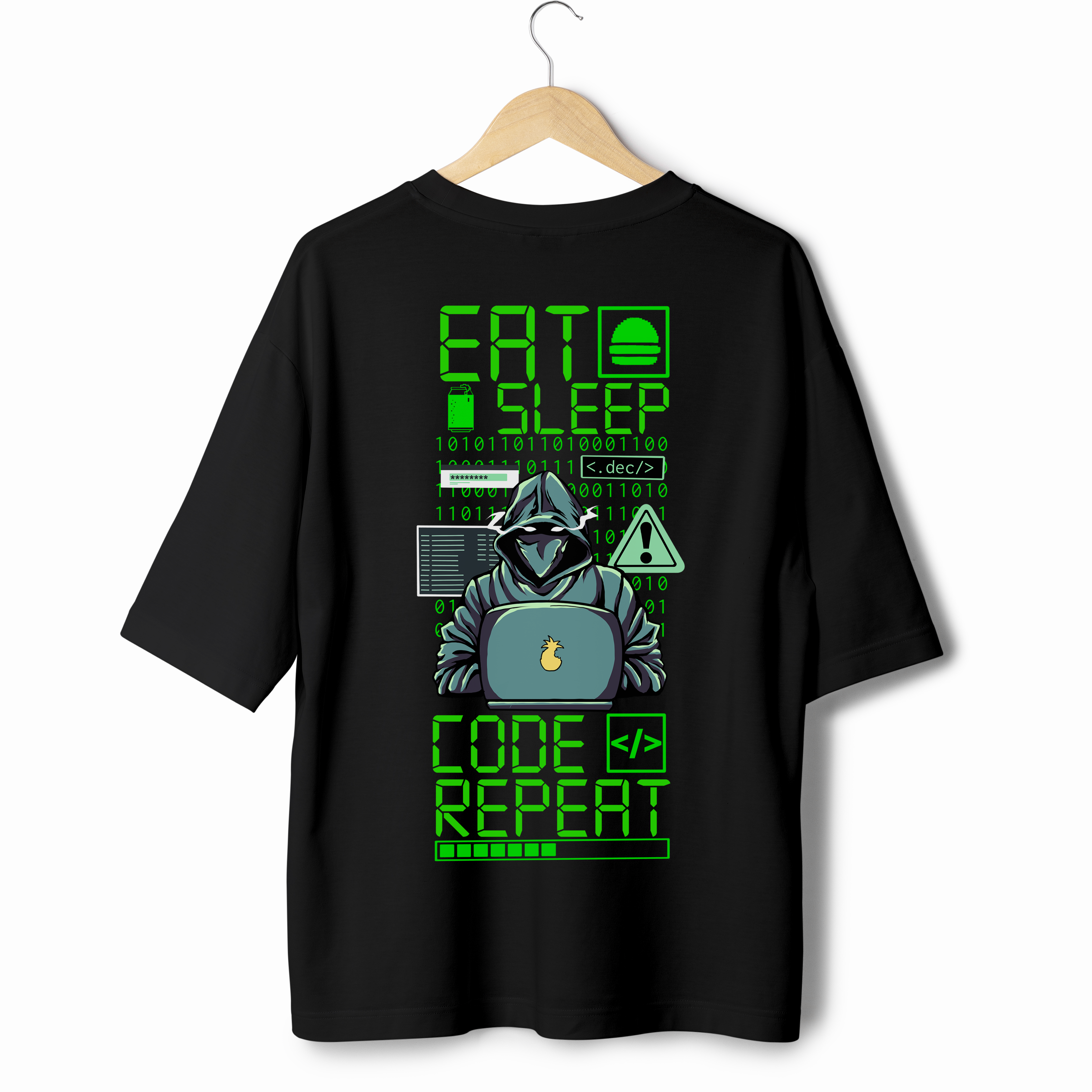 Code Ninja Graphic Oversized Tshirt