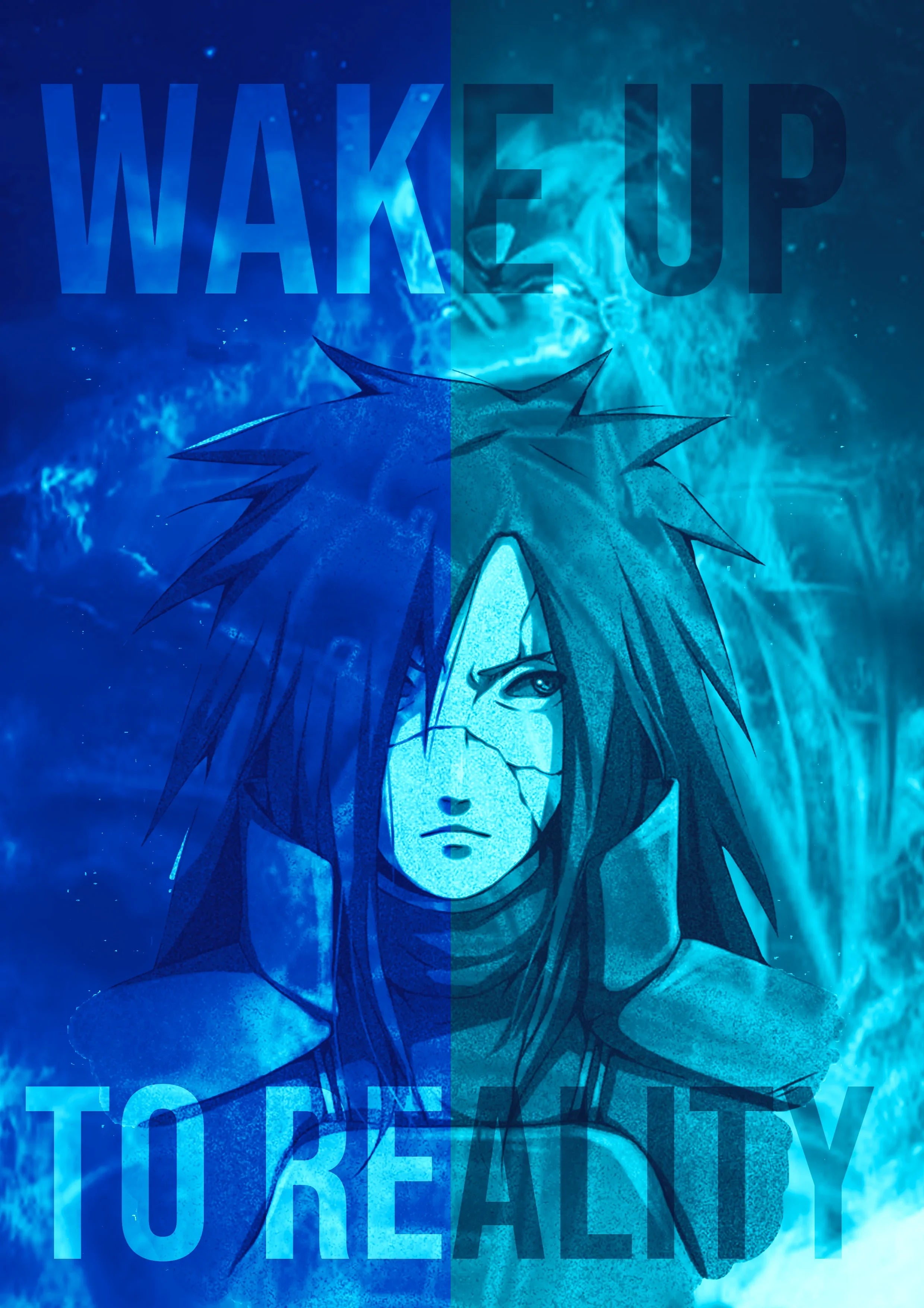 Wake Up To Reality Poster Blue